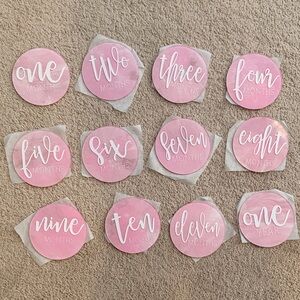 Pink Monthly Milestones